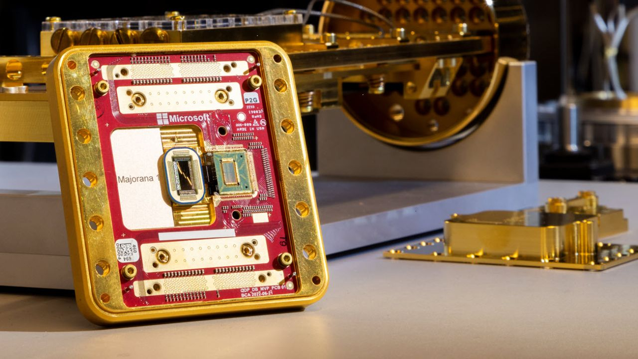 Image of Majorana 1 Microsoft quantum chip