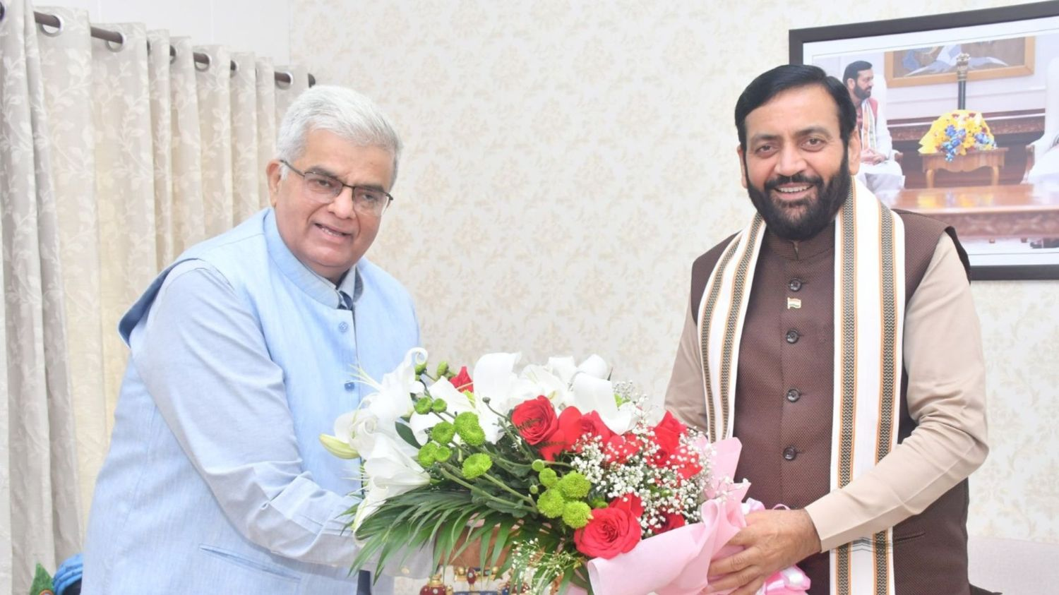 Sanjeev Kaushal met with CM Nayab Saini 