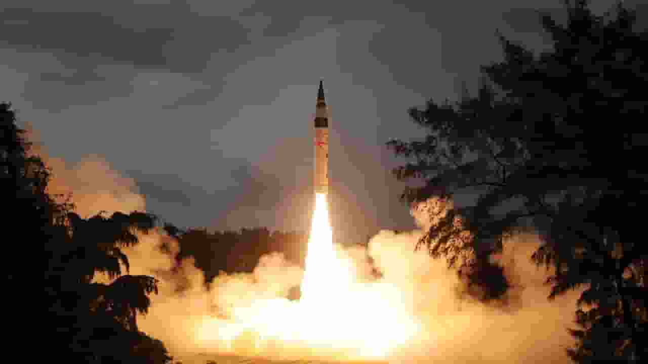 Image of Agni V missile