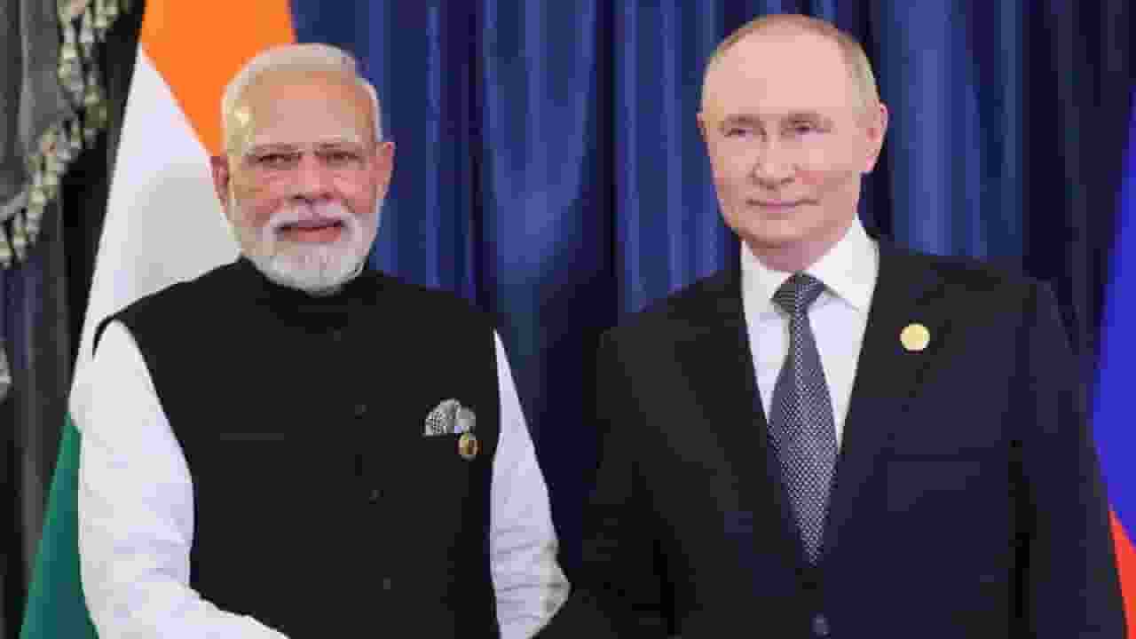 Narendra Modi and Vladimir Putin
