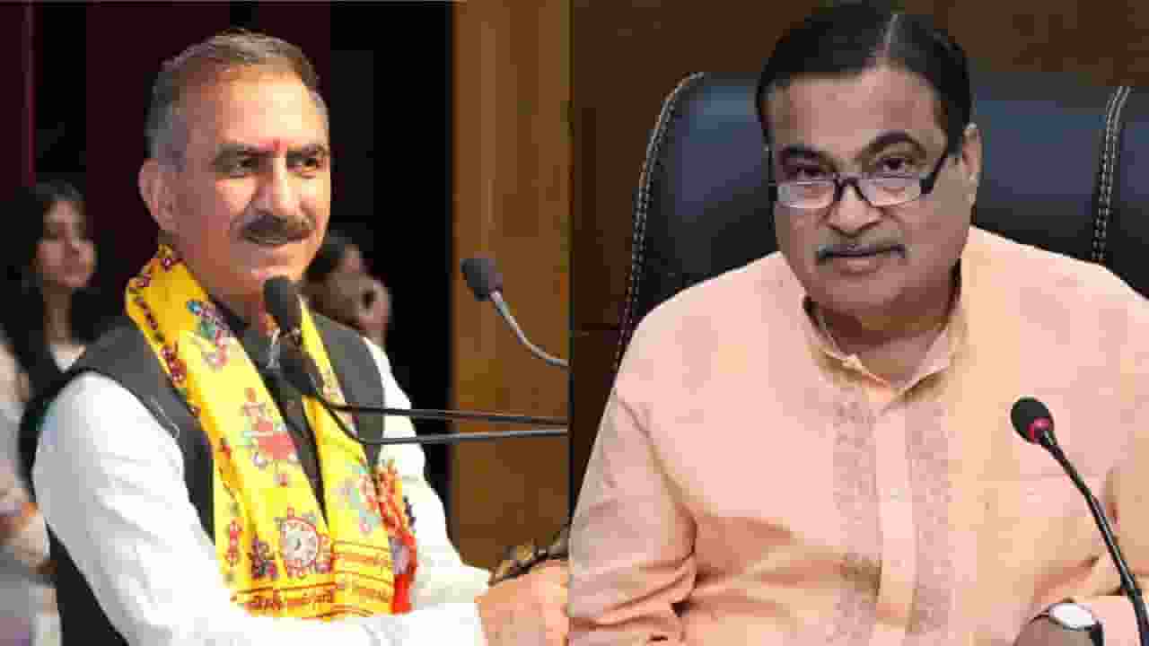 Sukhwinder Singh Sukhu and Nitin Gadkari..