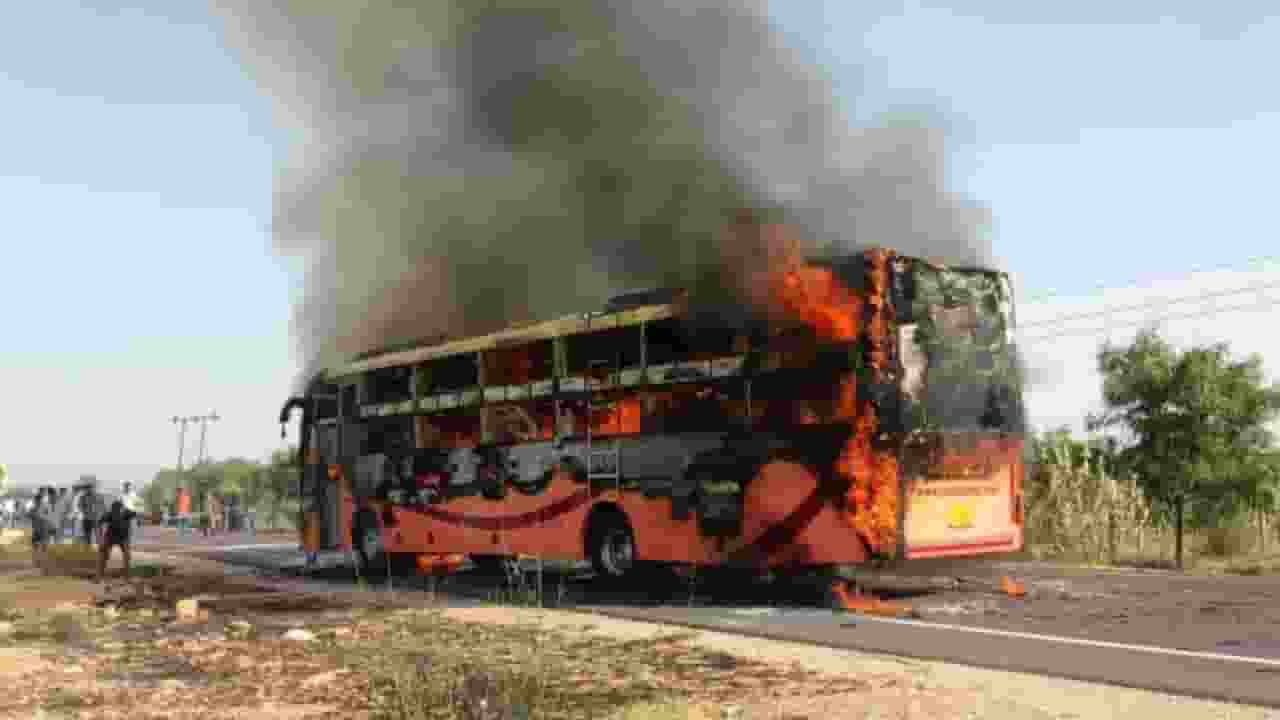 Jaisalmer Jodhpur bus burst